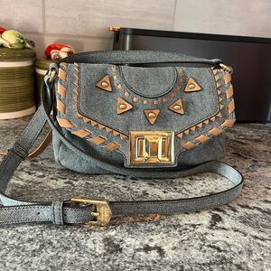Aimee Kestenberg All For Love Denim /Leather Trim Crossbody